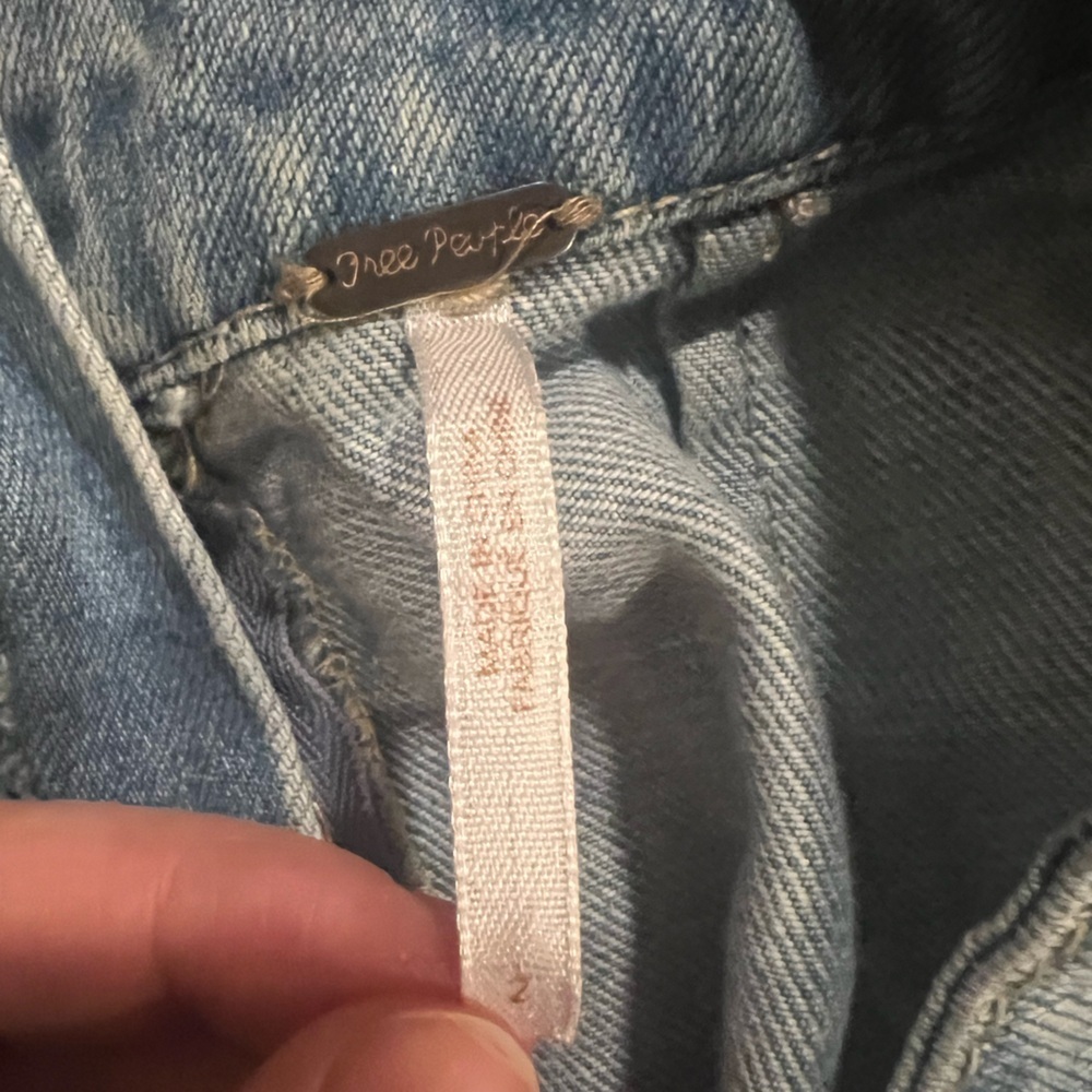 Free People Lace Up Denim Skirt - Picture 2 of 4